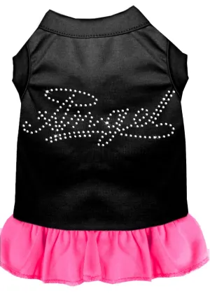 Rhinestone Angel Dress Black With Bright Pink Lg (14)