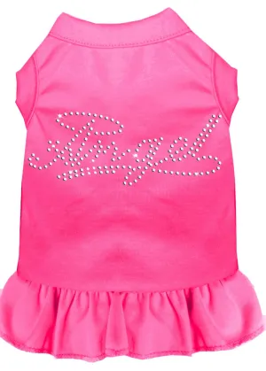 Rhinestone Angel Dress Bright Pink Lg (14)