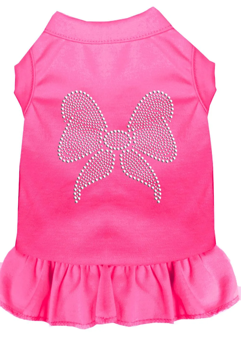 Rhinestone Bow Dress Bright Pink Sm (10)