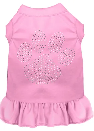 Rhinestone Clear Paw Dress Light Pink Med (12)