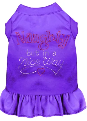 Rhinestone Naughty But In A Nice Way Dress Purple Xs (8)