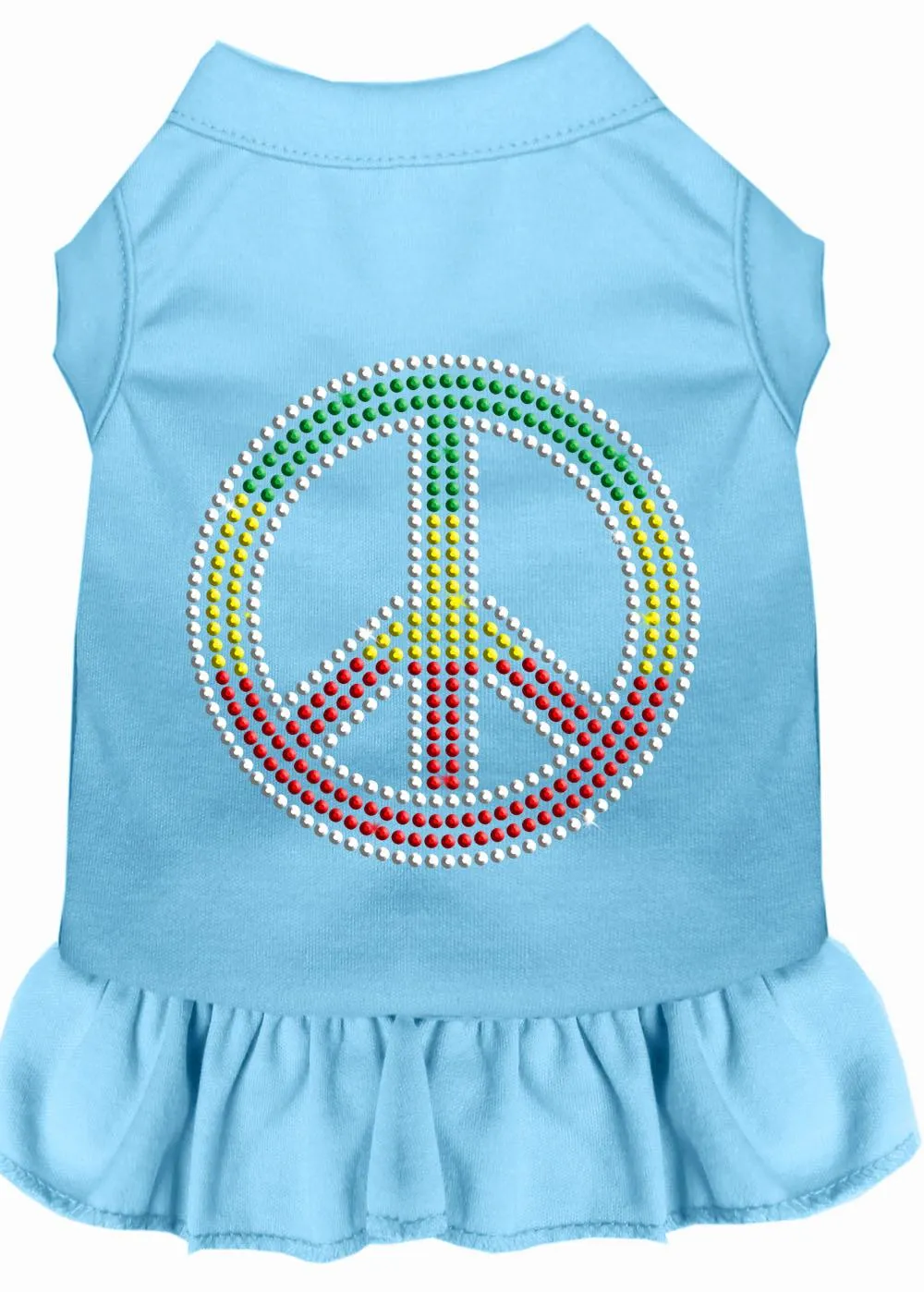 Rhinestone Rasta Peace Dress Baby Blue Xxl (18)