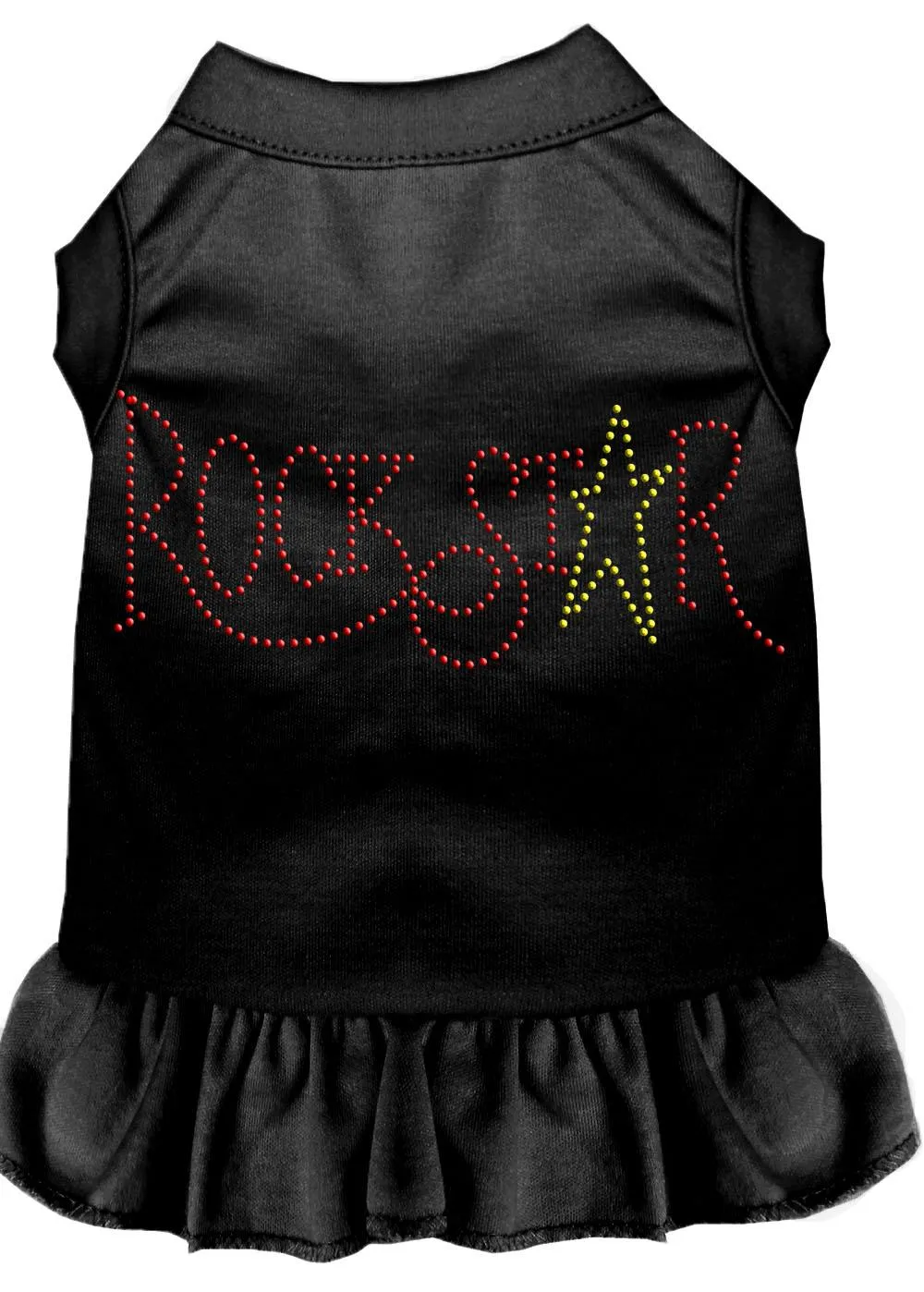 Rhinestone Rockstar Dress Black Lg (14)