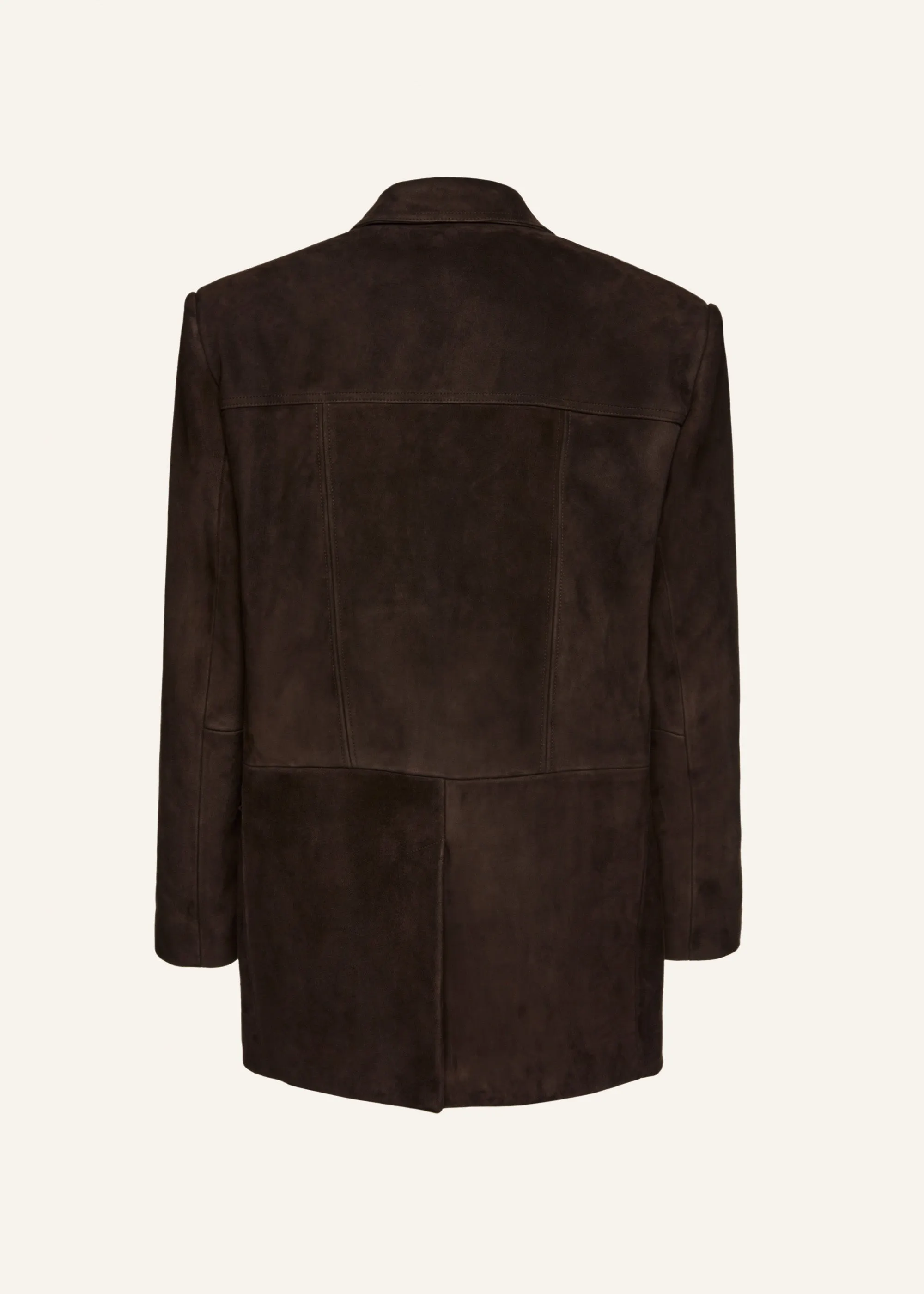 Suede car jacket in brown