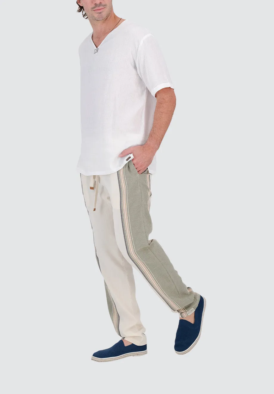 Tailored Fit Trousers | Olive & Cream