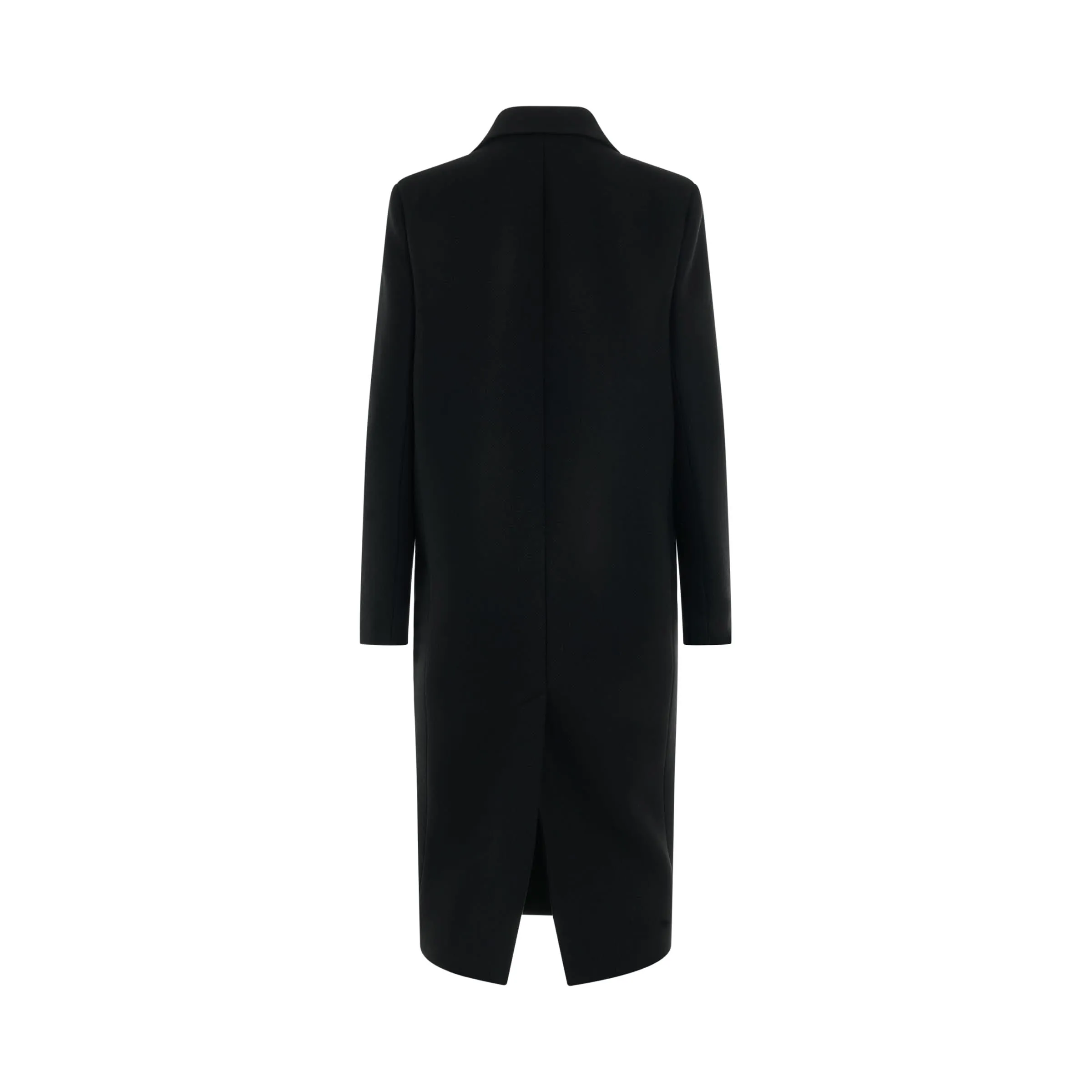 Tailored Wool Coat in Black