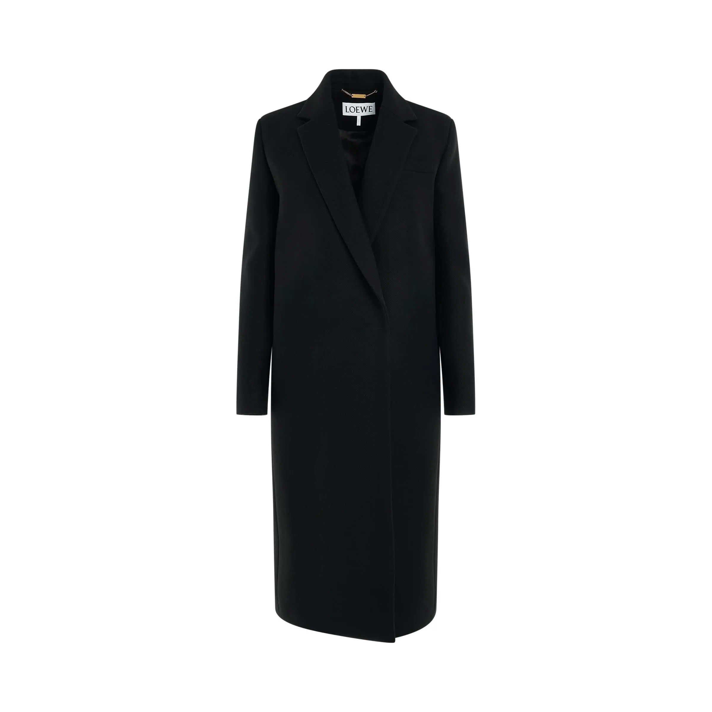 Tailored Wool Coat in Black