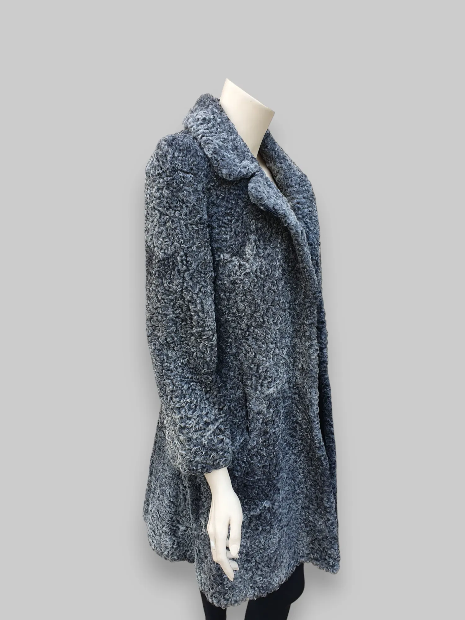 Vintage Gray Persian Lamb Coat -Small